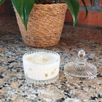 Vela Aromática Artesanal em Vidro Decorativo - PERLA ROSÉ - Lumina Aura