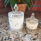 Vela Aromática Artesanal em Vidro Decorativo - PERLA ROSÉ - Lumina Aura