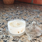 Vela Aromática Artesanal em Vidro Decorativo - PERLA ROSÉ - Lumina Aura