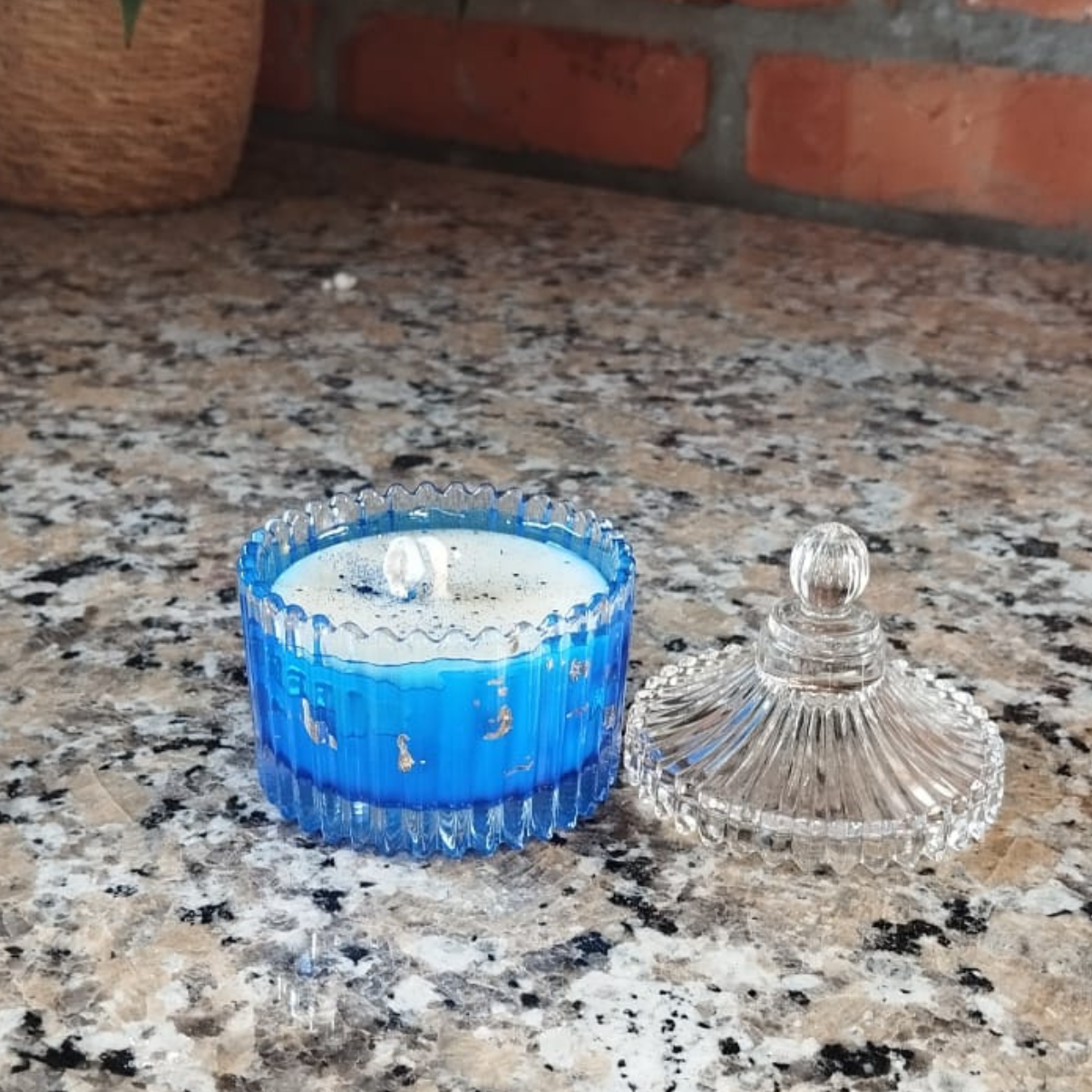 Vela Aromática Artesanal em Vidro Decorativo - AURA DI LUCE - Lumina Aura
