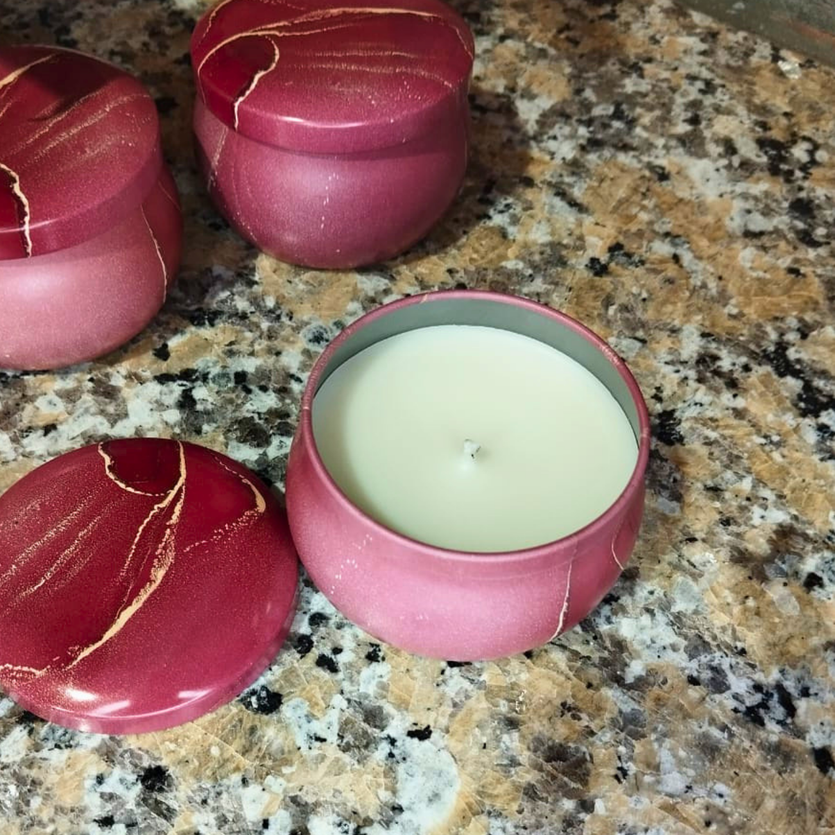 Vela Aromática Artesanal Lata Decorativa - Lumina Aura