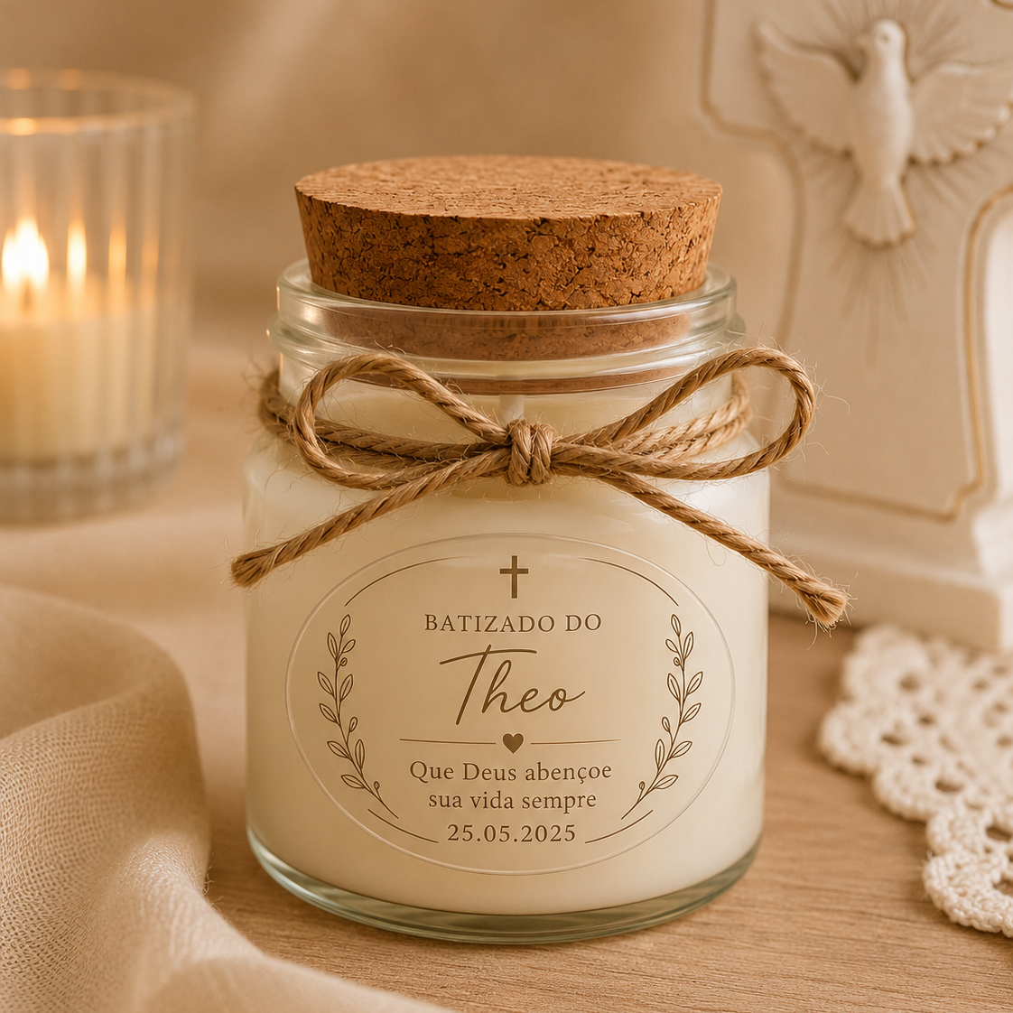 Lembrancinha Mini Vela Aromática Artesanal