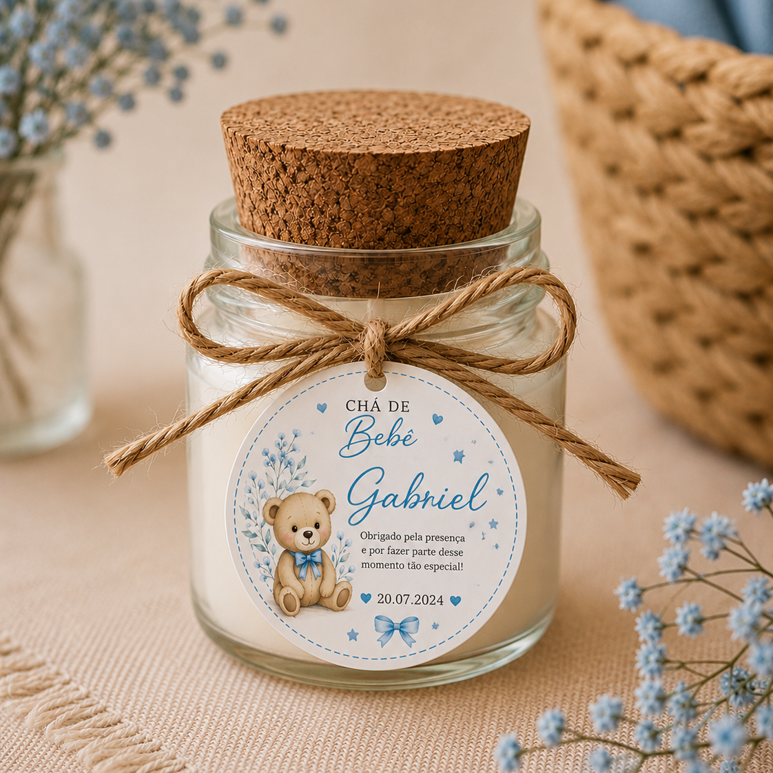 Lembrancinha Mini Vela Aromática Artesanal