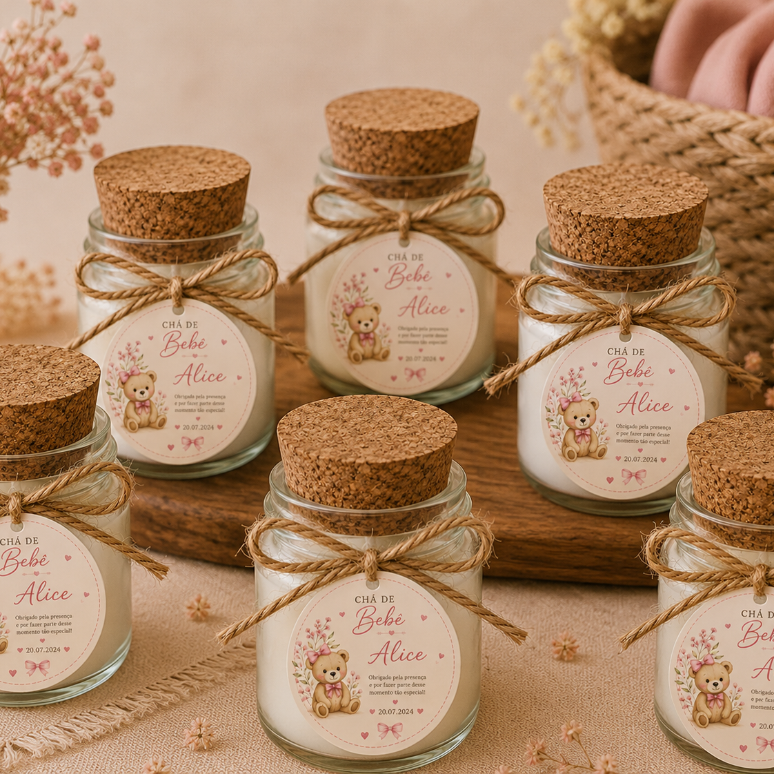Lembrancinha Mini Vela Aromática Artesanal