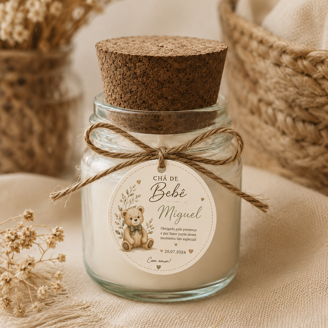 Lembrancinha Mini Vela Aromática Artesanal