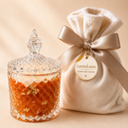 Vela Aromática Artesanal em Vidro Decorativo - SILENZIO DORATO - Lumina Aura