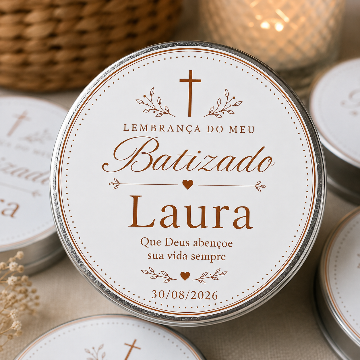 Lembrancinha de Vela na Lata - Lumina Aura
