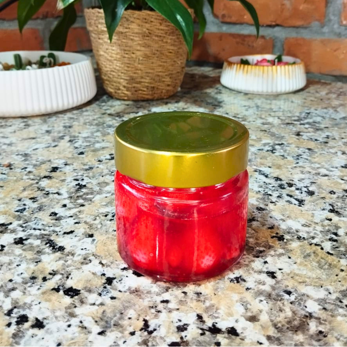 Vela Aromática Artesanal Vidro Dourada - Lumina Aura