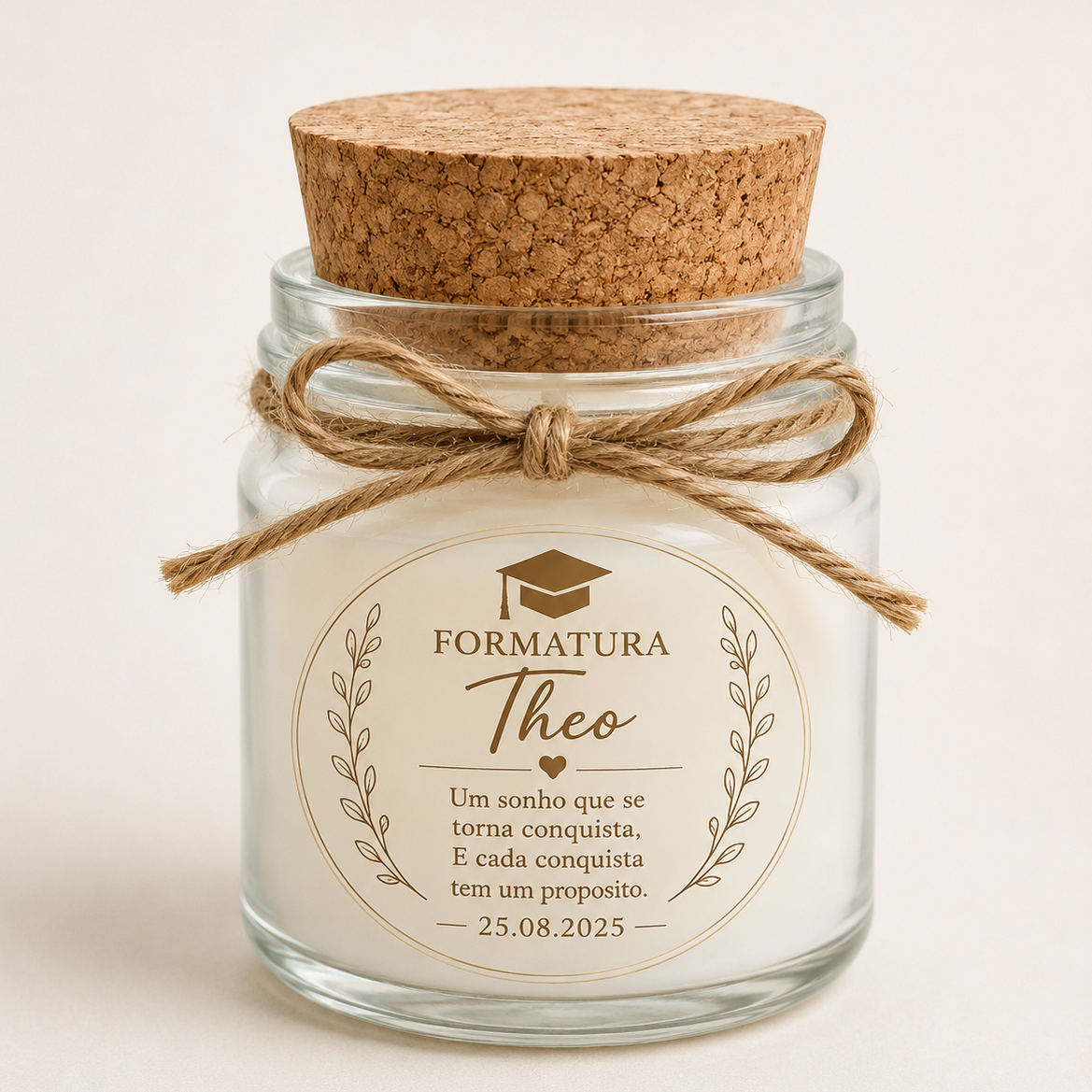 Lembrancinha Mini Vela Aromática Artesanal