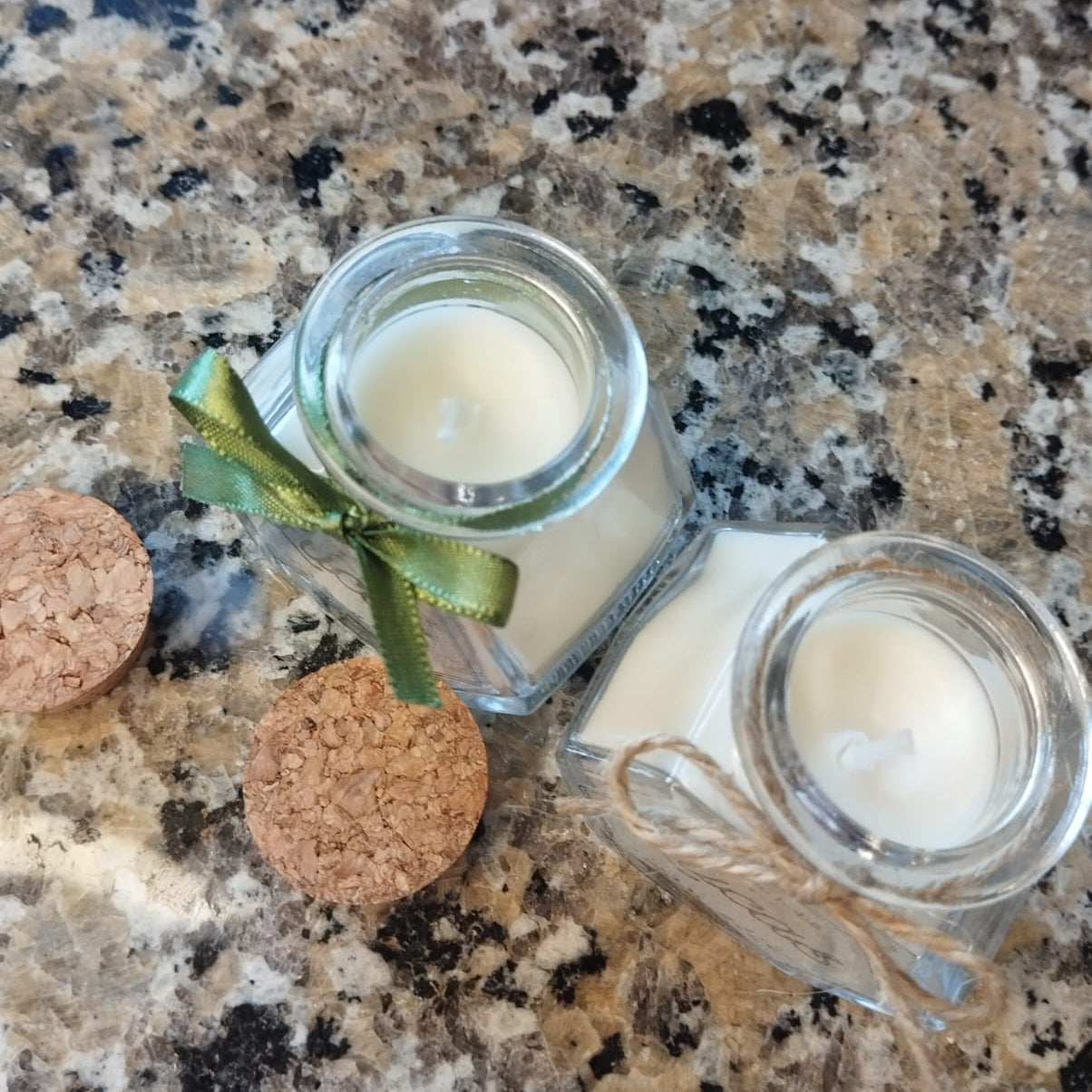 Lembrancinha Vela Aromática Vidro Facetado  | Lumina Aura