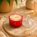 Vela Aromática Artesanal em Vidro Decorativo - DOLCE PASSIONE - Lumina Aura