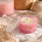 Vela Aromática Artesanal em Vidro Decorativo - VELLUTO D’AMORE - Lumina Aura