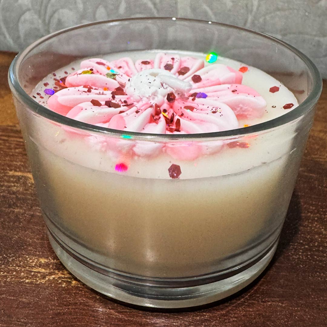 Vela Aromática Artesanal Vidro Tampa Madeira - Lumina Aura