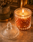 Vela Aromática Artesanal em Vidro Decorativo - SILENZIO DORATO - Lumina Aura
