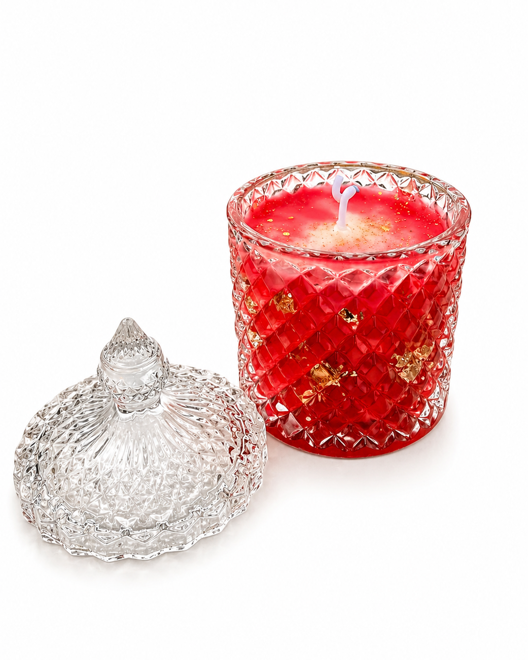 Vela Aromática Artesanal em Vidro Decorativo - DOLCE PASSIONE - Lumina Aura