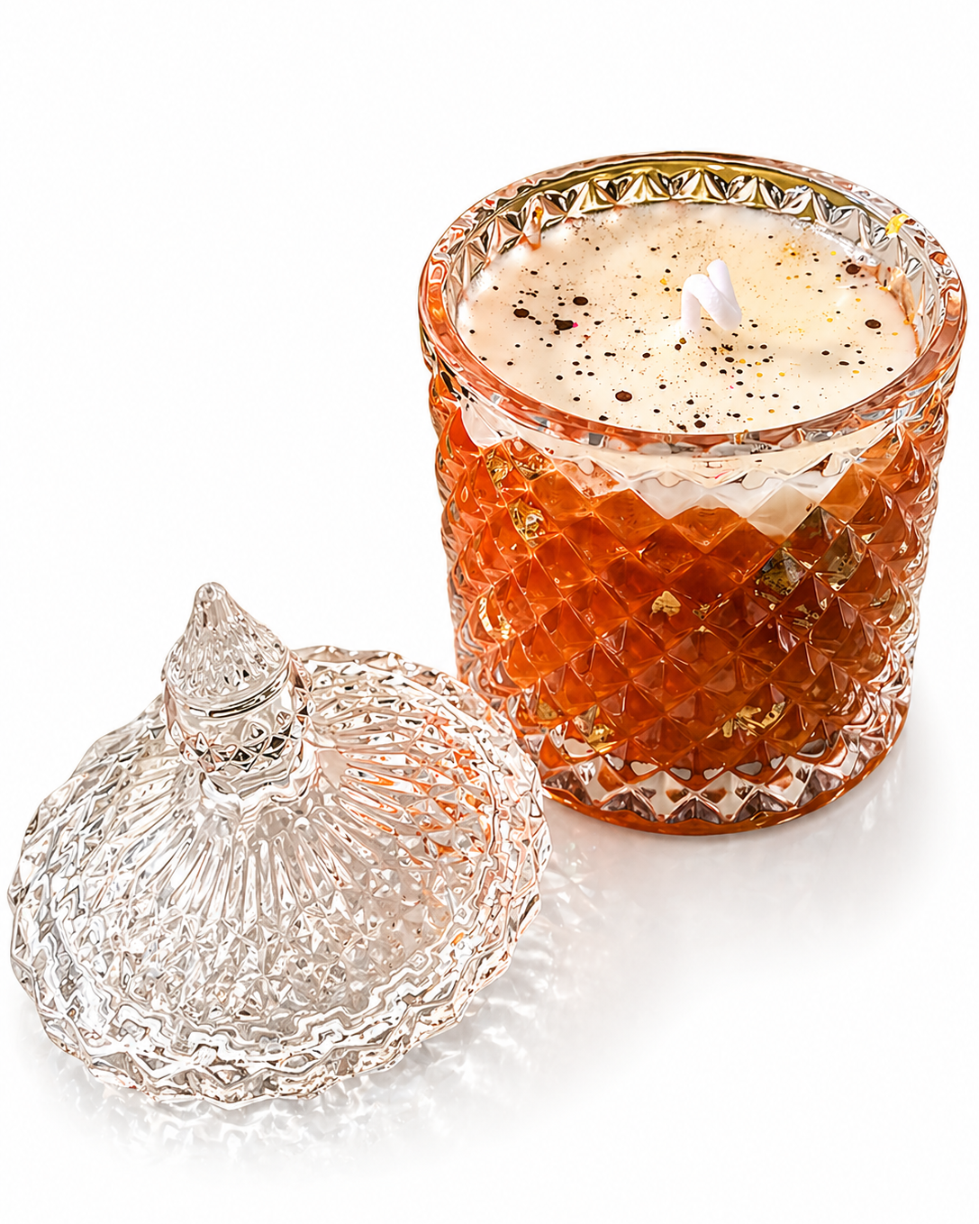 Vela Aromática Artesanal em Vidro Decorativo - SILENZIO DORATO - Lumina Aura