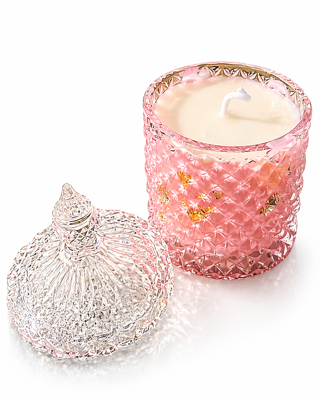 Vela Aromática Artesanal em Vidro Decorativo - VELLUTO D’AMORE - Lumina Aura