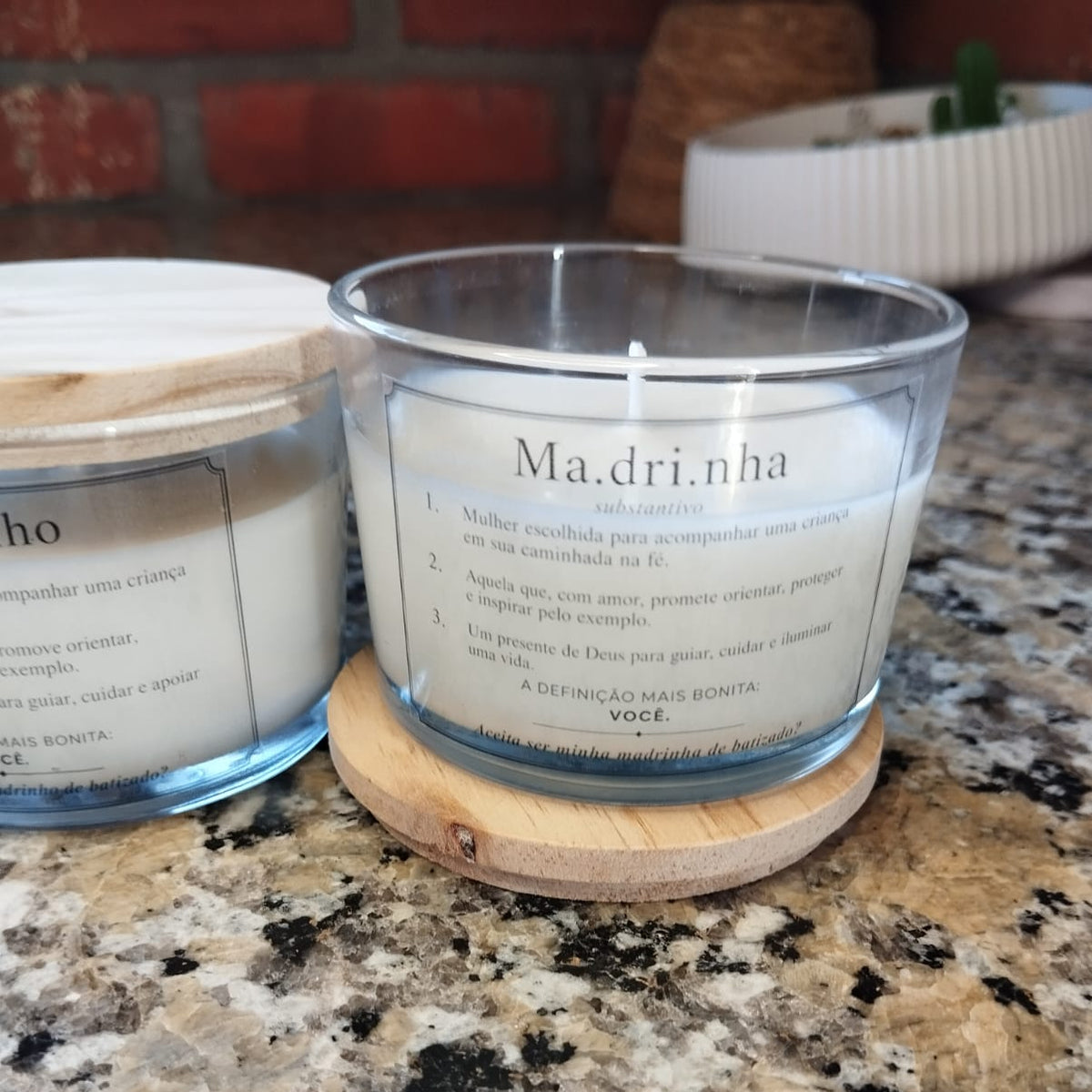 Lembrancinha Vela Aromática Madrinha e Padrinho  | Lumina Aura