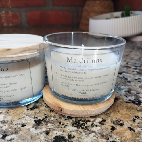 Lembrancinha Vela Aromática Madrinha e Padrinho  | Lumina Aura