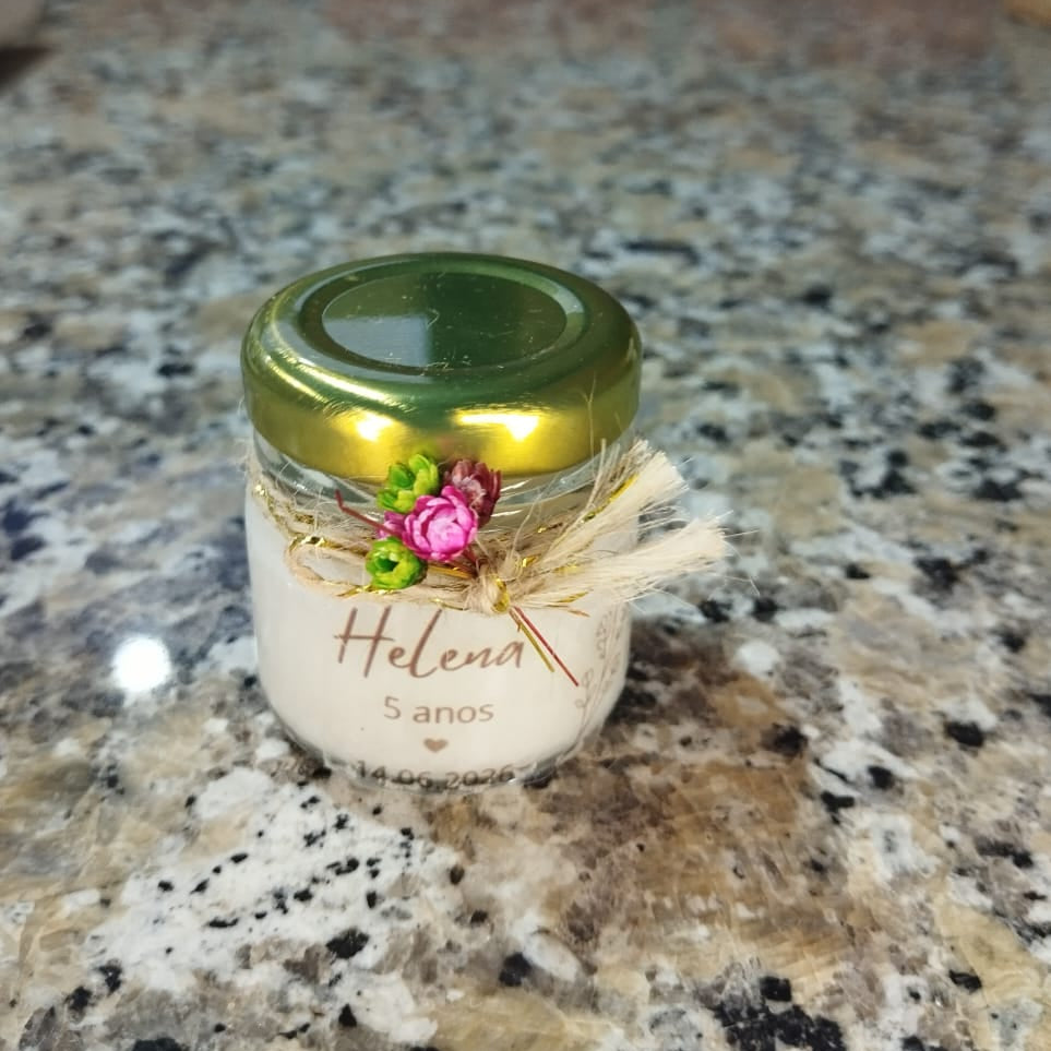 Lembrancinha Mini Vela Aromática Tampa de Metal - Lumina Aura