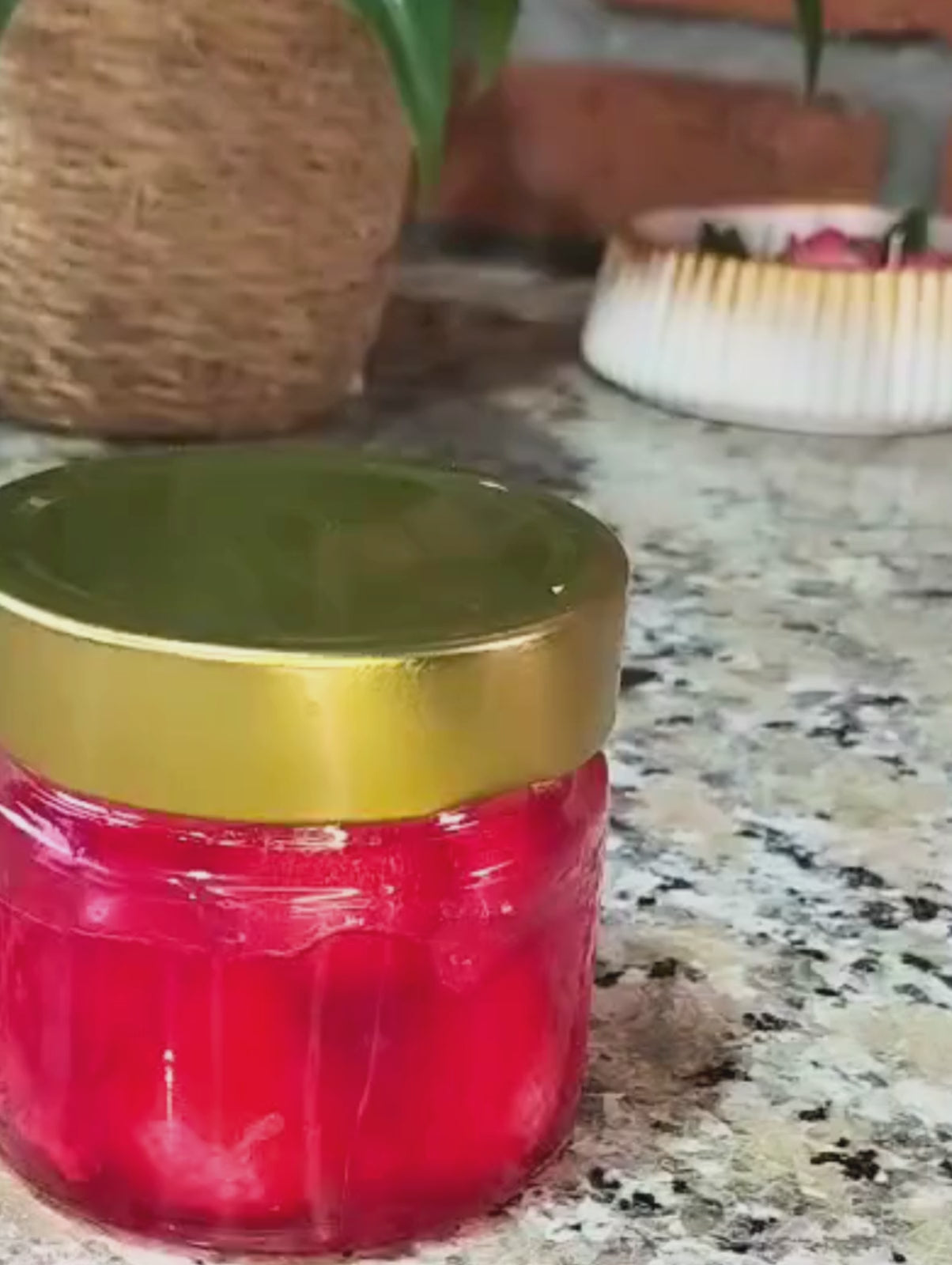 Vela Aromática Artesanal Vidro Dourada - Lumina Aura